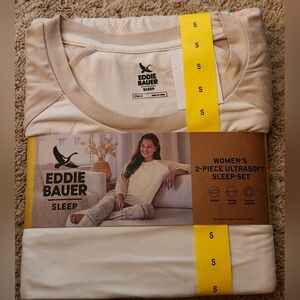 Eddie Bauer Women's Beige 2-Piece Sleep Set